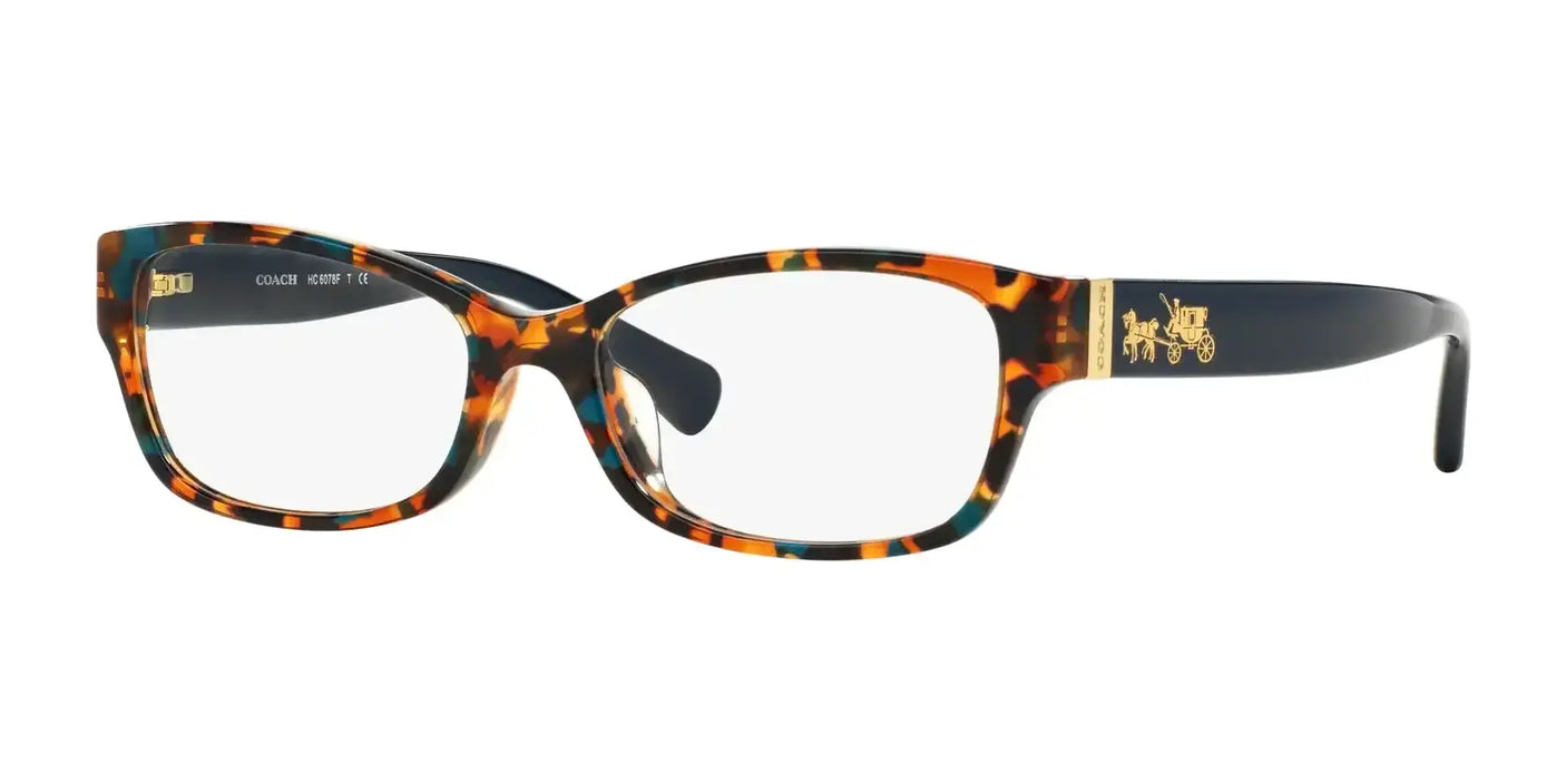 Coach HC6078 Eyeglasses Teal Confetti Tortoise