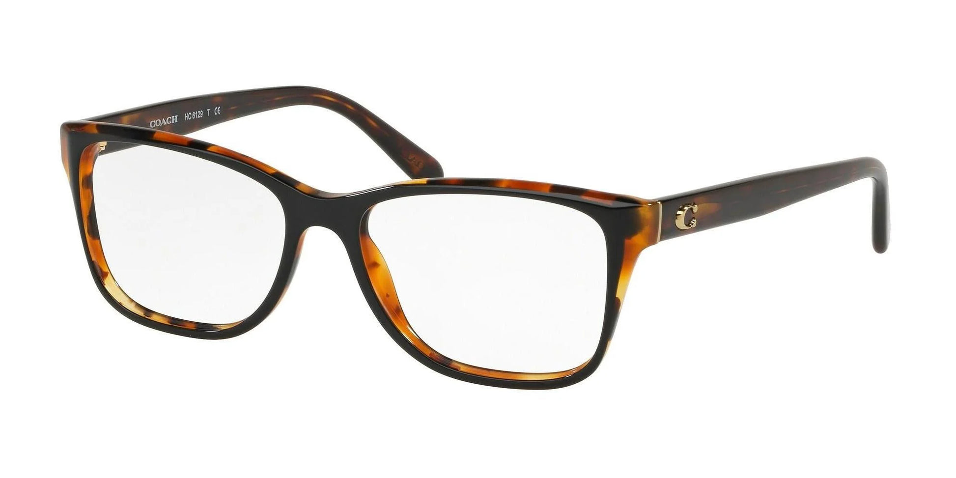 Coach HC6129 Eyeglasses Black Tortoise Laminate