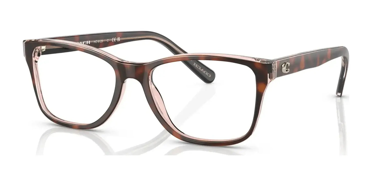 Coach HC6129 Eyeglasses Tortoise On Transparent Pink