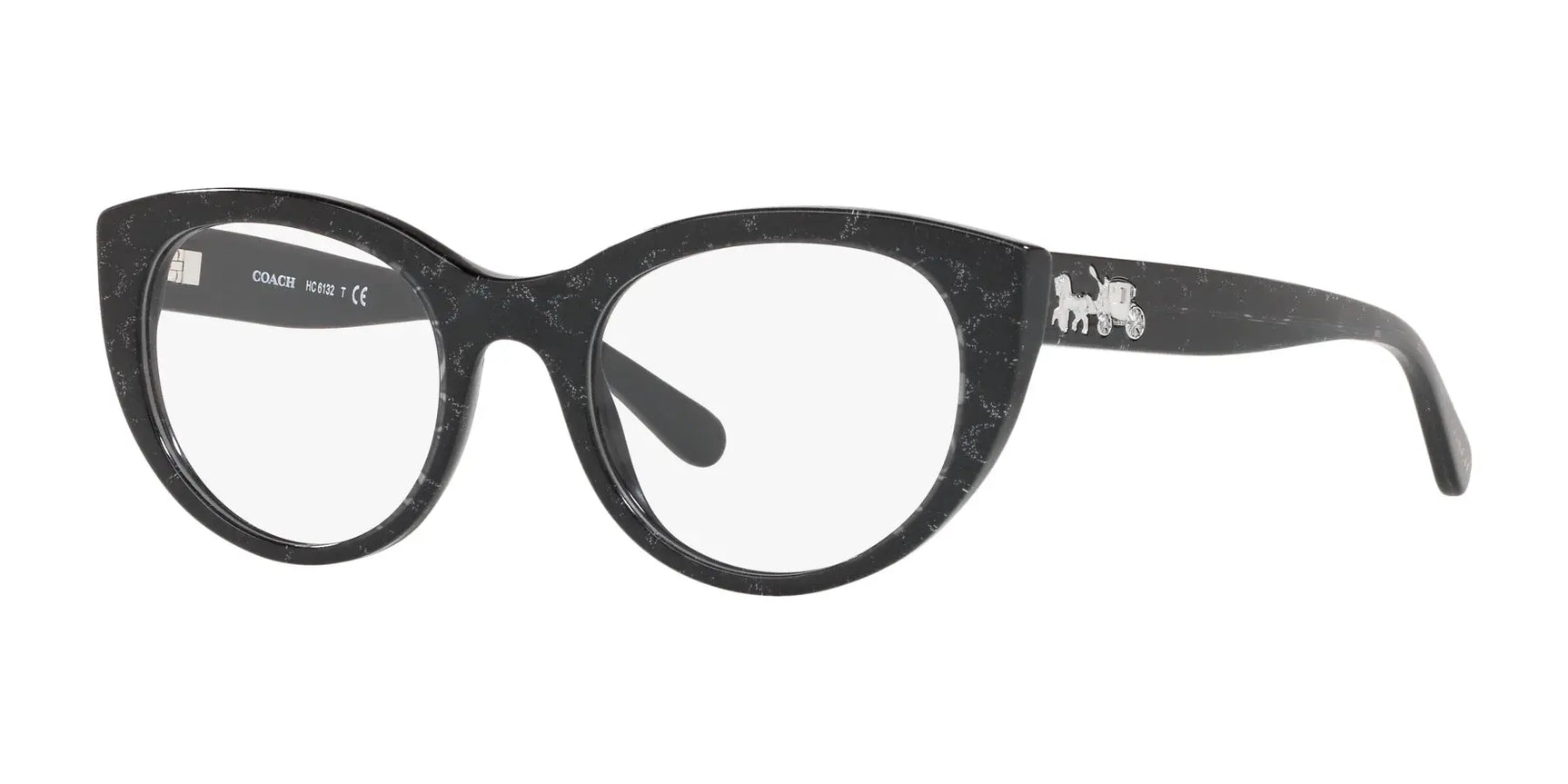 Coach HC6132 Eyeglasses Black Glitter Signature C