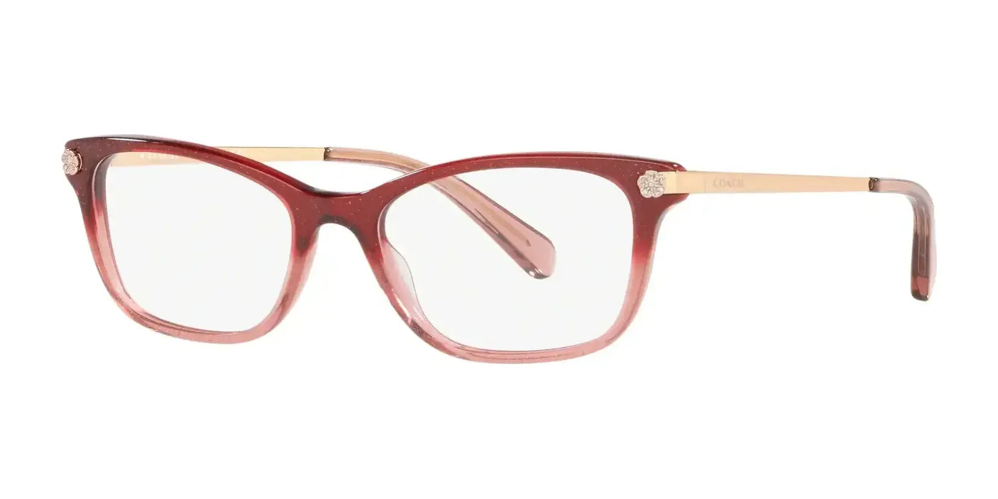 Coach HC6142 Eyeglasses Burgundy Pink Glitter Gradient