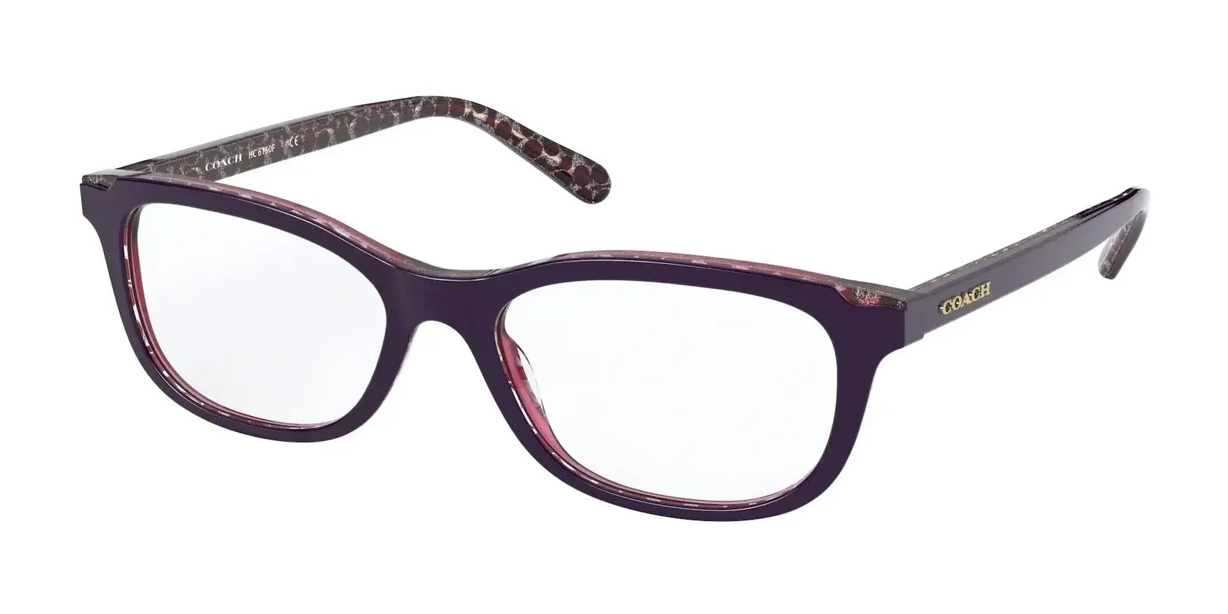 Coach HC6150F Eyeglasses Purple Glitter Signature C