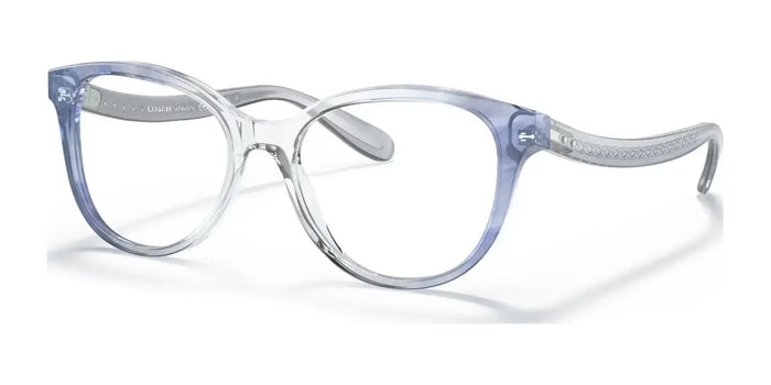 Coach HC6177F Eyeglasses | Size 55 / Transparent Blue Ombre №5655