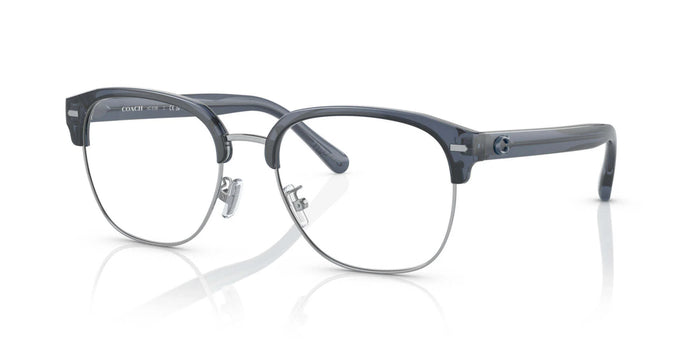 Coach HC6198 Eyeglasses / Transparent Dark Navy Shiny Silver №5707 / Size 55