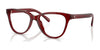 Coach HC6202U Eyeglasses | Size 52 / Transparent Red №5713