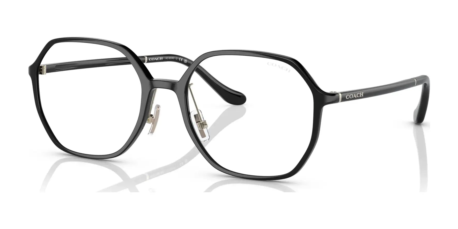 Coach HC6204D Eyeglasses Shiny Black / Clear + Blue Light + Etc