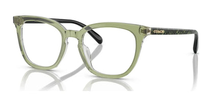 Coach HC6222U Eyeglasses Transparent Green Hopper