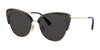 Coach L1112 HC7110 Sunglasses | Size 55 / Black/Light Gold №556687 / Dark Grey (3N 9.9%)