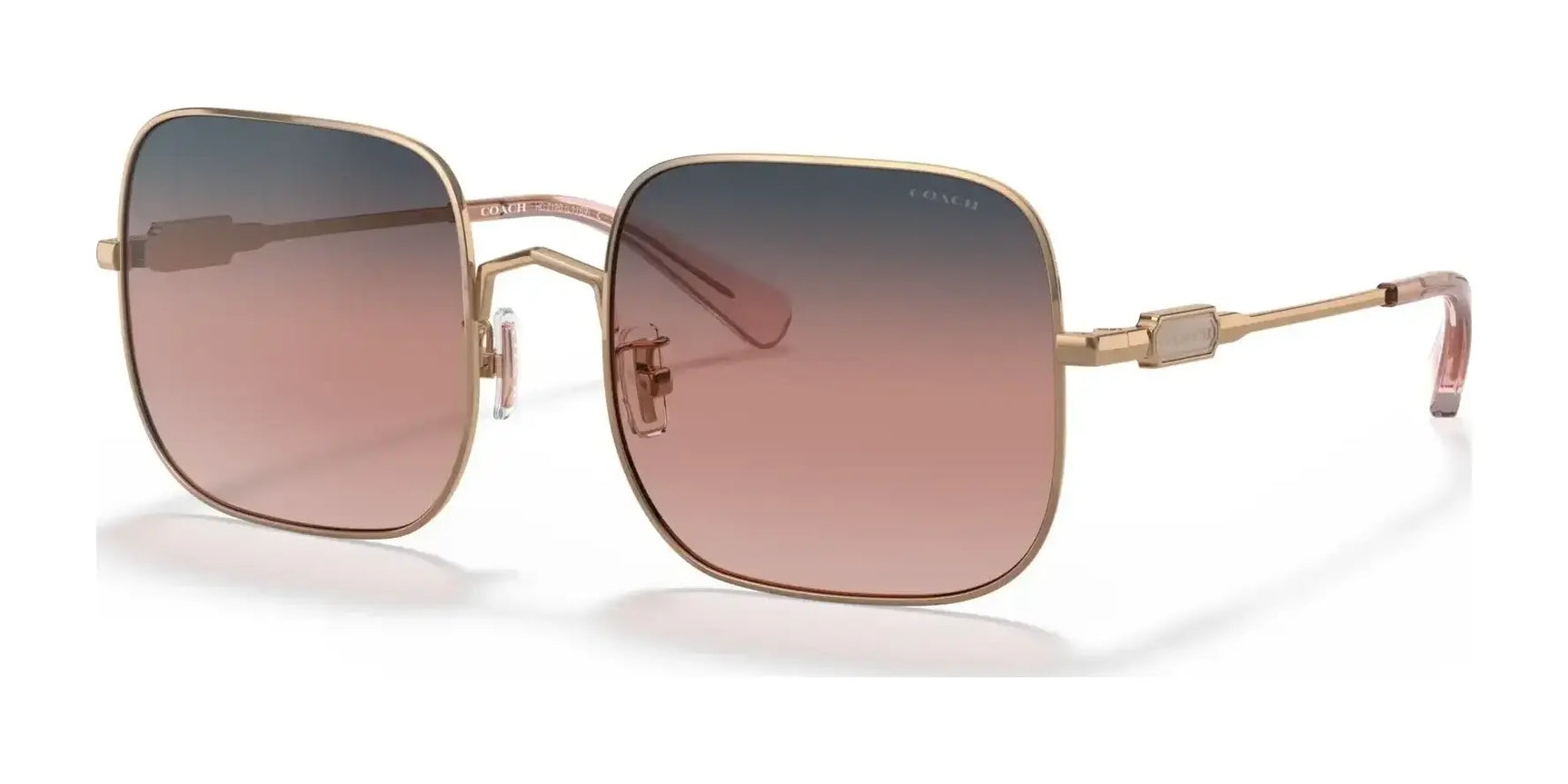 Coach L1169 HC7120 Sunglasses Rose Gold / Navy Pink Peach Gradient