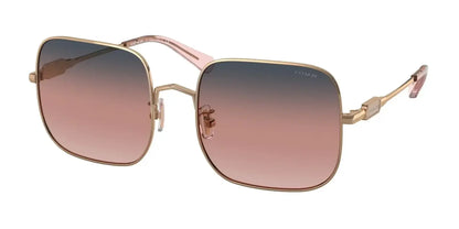 Coach L1169 HC7120 Sunglasses Rose Gold / Navy Pink Peach Gradient