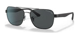 Coach C2099 HC7122 Sunglasses Matte Black / Dark Grey (Polarized)
