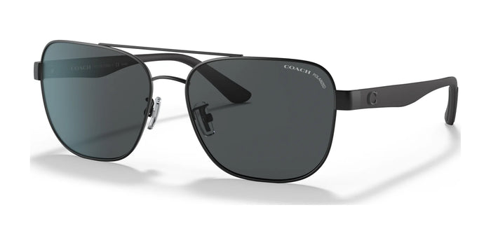 Coach C2099 HC7122 Sunglasses | Size 58 / Matte Black №938081 / Dark Grey (Polarized) (3P 10%)