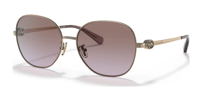 Coach C3444 HC7123 Sunglasses | Size 57 / Rose Gold №933194 / Violet Gradient Flash (2N 25.0%)