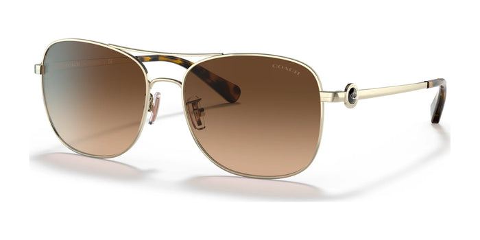 Coach C6177 HC7127 Sunglasses | Size 56 / Shiny Light Gold / Brown Gradient (3N 13.6%) №900574