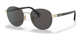 Coach C6195 HC7131 Sunglasses Light Gold / Black / Dark Grey Solid