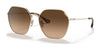 Coach C7998 HC7132 Sunglasses | Size 58 / Shiny Light Gold / Brown Gradient (3N 13.6%) №900574