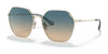 Coach C7998 HC7132 Sunglasses | Size 58 / Shiny Light Gold / Blue Yellow Gradient (2N 30%) №900579