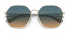 Coach C7998 HC7132 Sunglasses | Size 58 / Shiny Light Gold / Brown Gradient (3N 13.6%) №900574