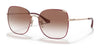 Coach C7997 HC7133 Sunglasses | Size 57 / Shiny Rose Gold/Burgundy Front / Burgundy Gradient (2N 34%) №94038D