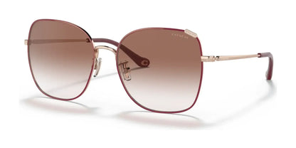 Coach C7997 HC7133 Sunglasses Shiny Rose Gold / Burgundy Front / Burgundy Gradient