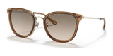 Coach C7999 HC7135 Sunglasses Light Gold / Brown / Light Brown Grey Gradient