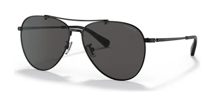 Coach C8005 HC7136 Sunglasses Matte Black / Dark Grey Solid