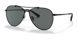 Coach CA575 HC7136 Sunglasses Satin Black / Dark Grey Solid (Polarized)