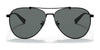 Coach CA575 HC7136 Sunglasses | Size 60 / Satin Black №939381 / Dark Grey Solid (Polarized) (3P 10%)