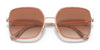 Coach C8000 HC7139BD Sunglasses | Size 58 / Light Gold/Black / Grey Gradient (2N 26%) №934611