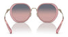 Coach CD477 HC7141 Sunglasses | Size 54 / Transparent Amber / Blue Purple Gradient (2N 27.2%) №93318H