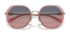 Coach CD477 HC7141 Sunglasses | Size 54 / Transparent Amber / Blue Purple Gradient (2N 27.2%) №93318H