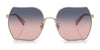 Coach CD476 HC7142 Sunglasses | Size 58 / Shiny Light Gold / Plum Purple Scarlet Gradient (2N 30.8%) №90050J
