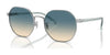 Coach CH556 HC7147 Sunglasses | Size 56 / Shiny Silver / Blue Yellow Gradient (2N 30%) №90014M