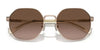 Coach CH556 HC7147 Sunglasses | Size 56 / Shiny Light Gold / Grey Gradient (3N 15.2%) №90058G
