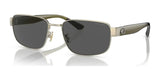 Coach CH579 HC7149 Sunglasses Shiny Light Gold / Grey Solid