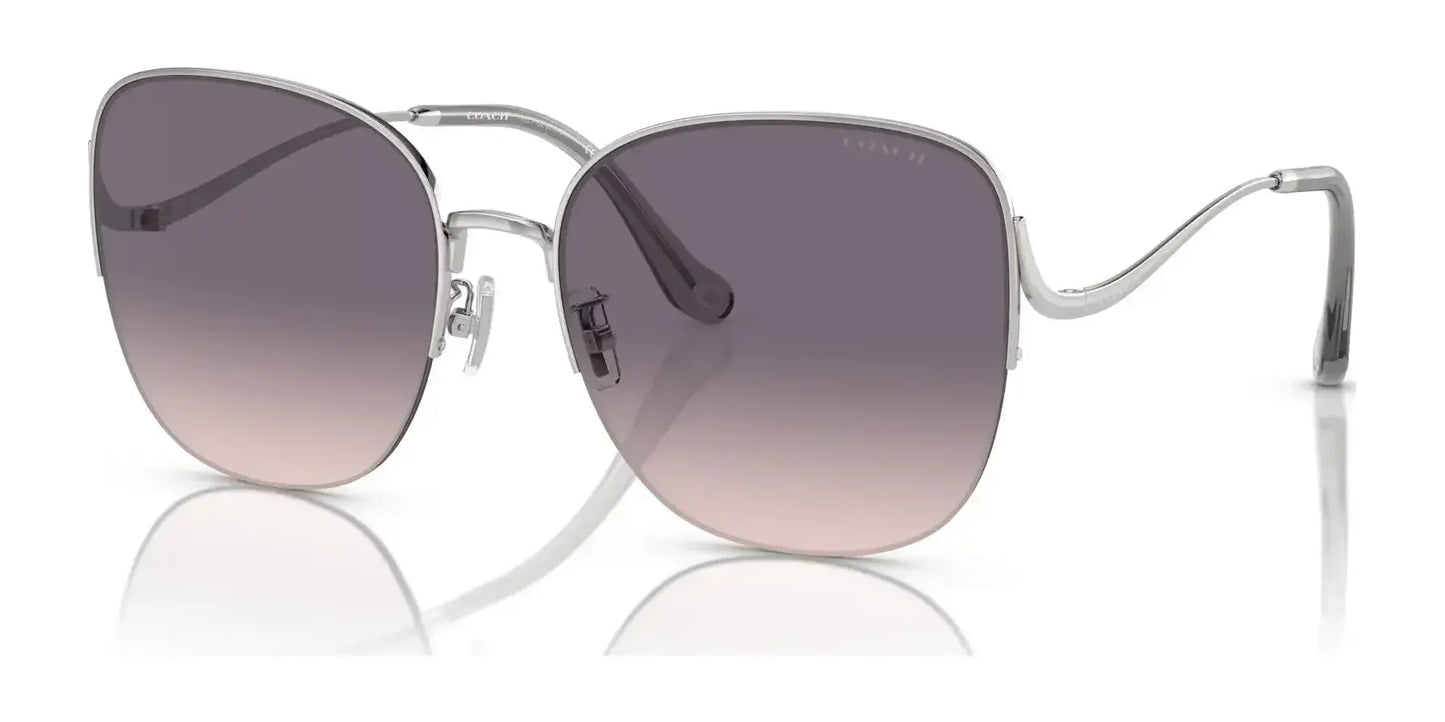 Coach CK481 HC7152 Sunglasses Shiny Silver / Grey Pink Gradient