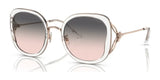 Coach CK483 HC7153B Sunglasses Transparent Clear / Grey Pink Gradient
