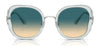 Coach CK483 HC7153B Sunglasses | Size 54 / Transparent Blue / Blue Yellow Gradient (2N 30%) №57664M