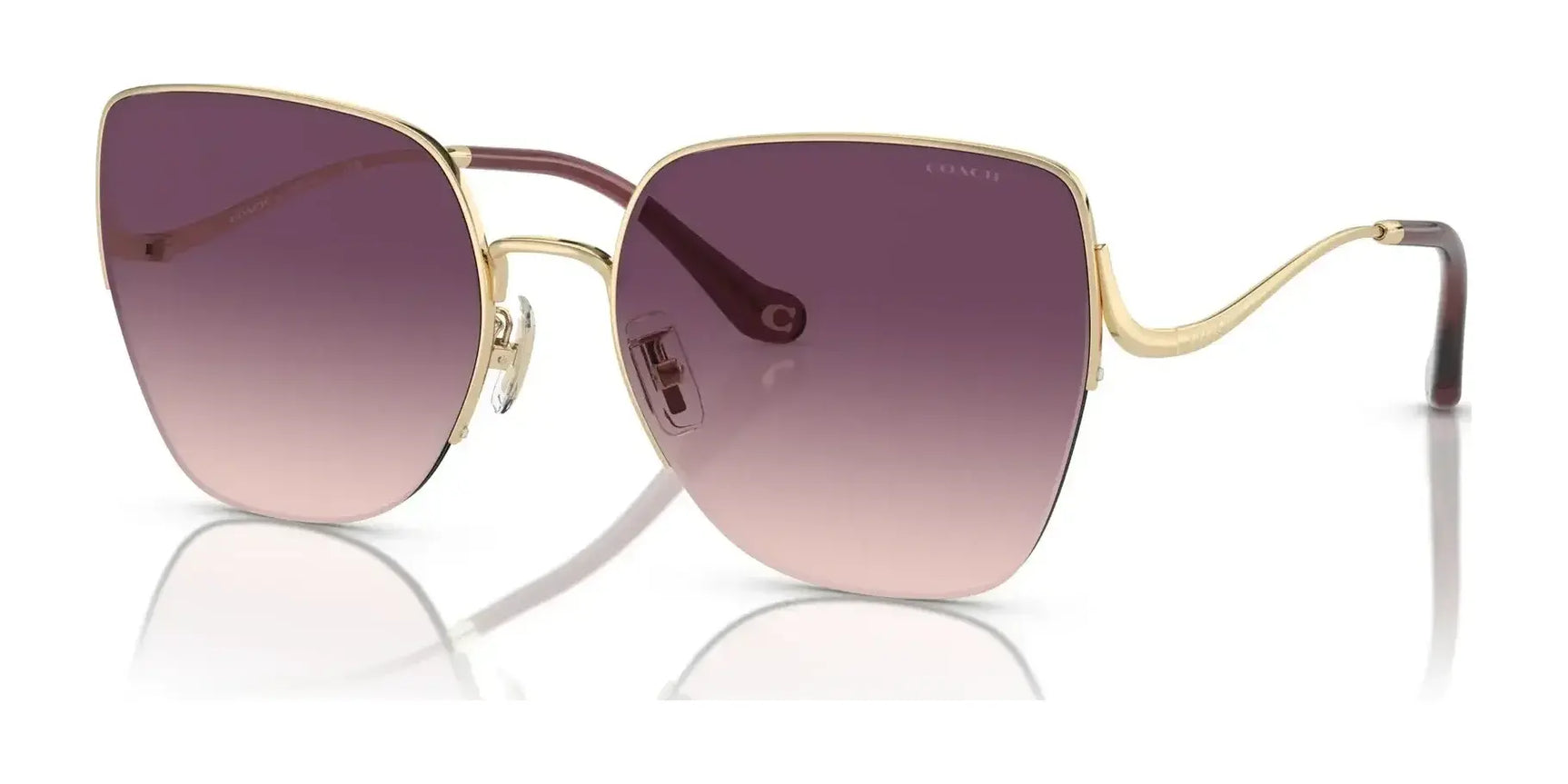 Coach CL904 HC7156D Sunglasses Shiny Light Gold / Berry Gradient