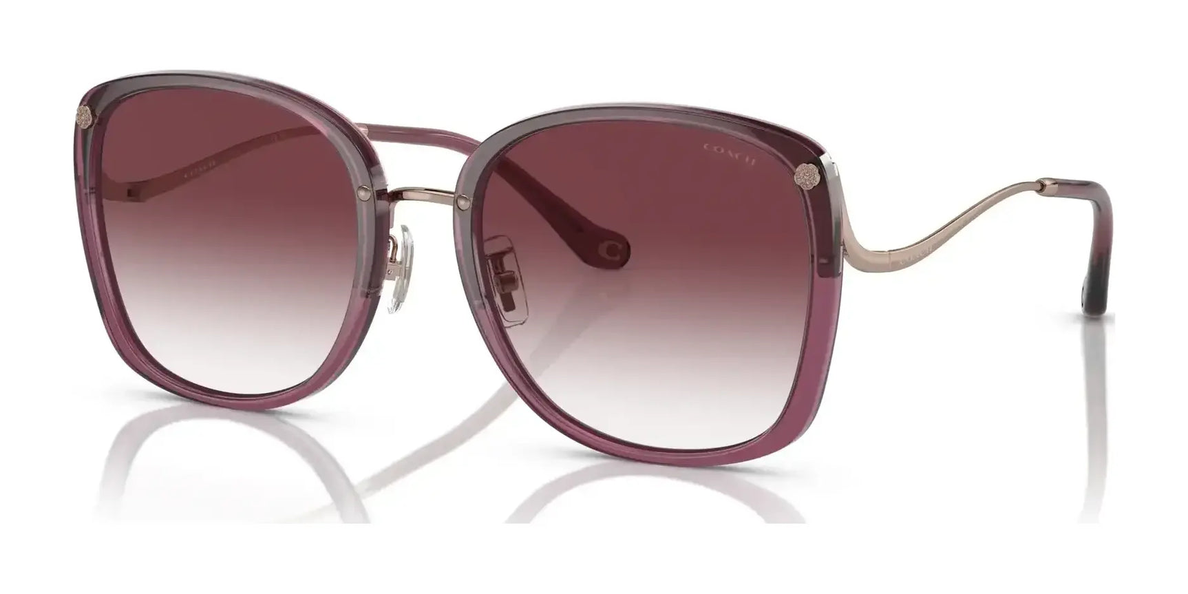 Coach CL905 HC7157D Sunglasses Transparent Berry / Purple Clear Gradient