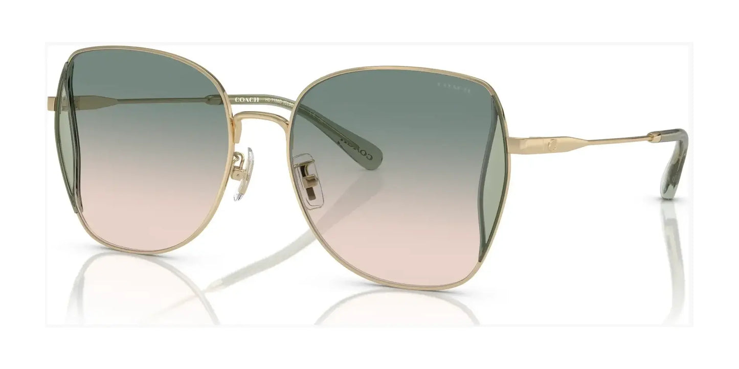 Coach CL906 HC7158D Sunglasses Shiny Light Gold / Green Pink Gradient