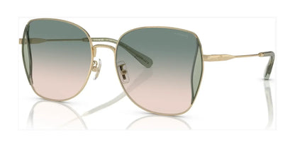 Coach CL906 HC7158D Sunglasses Shiny Light Gold / Green Pink Gradient