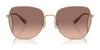 Coach CL906 HC7158D Sunglasses | Size 58 / Shiny Light Gold / Brown Pink Gradient (2N 32.7%) №942913