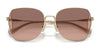 Coach CL906 HC7158D Sunglasses | Size 58 / Shiny Light Gold / Brown Pink Gradient (2N 32.7%) №942913