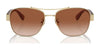Coach CR617 HC7161 Sunglasses | Size 56 / Shiny Light Gold / Brown Gradient (2N 26.5%) №900513
