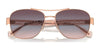 Coach CR617 HC7161 Sunglasses | Size 56 / Shiny Light Gold / Brown Gradient (2N 26.5%) №900513