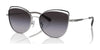 Coach CR621 HC7162 Sunglasses | Size 57 / Shiny Silver/Black / Grey Gradient (3N 13%) №90018G