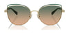 Coach CR621 HC7162 Sunglasses | Size 57 / Shiny Light Gold/Pine Tree / Green Champagne (2N 37.8%) №942913