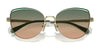 Coach CR621 HC7162 Sunglasses | Size 57 / Shiny Light Gold/Pine Tree / Green Champagne (2N 37.8%) №942913