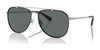 Coach CR626 HC7164 Sunglasses | Size 59 / Satin Gunmetal/Black / Grey Solid (Polarized) (3P 10%) №936881